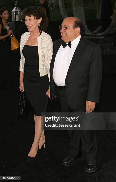 Rhea Perlman and Danny DeVito during 3rd Annual Alfred Mann Foundation Innovation and Inspiration Gala Honoring Richard and Nancy Riordan at Mann...