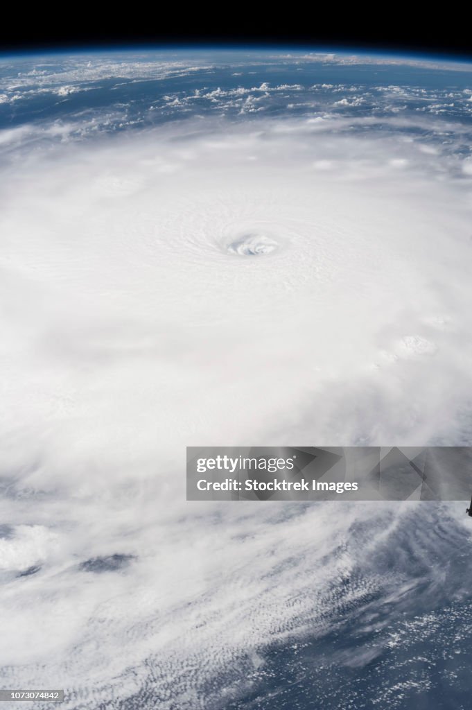 The eye of Hurricane Irma as seen from the International Space Station.