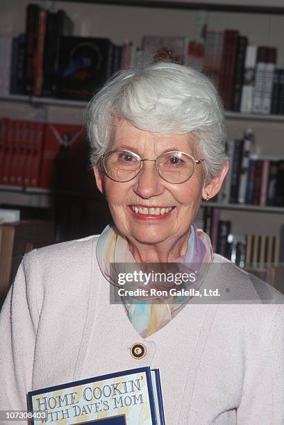 Dorothy Letterman during Dorothy Letterman Signs Her New Book "Home Cookin' with Dave's Mom" - April 19, 1996 at Waldenbooks in New York City, New...