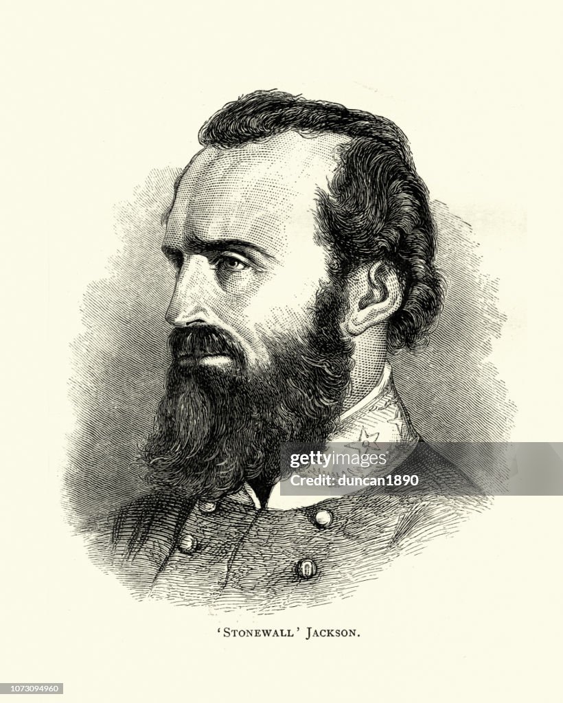 General Stonewall Jackson, general Confederado, siglo XIX