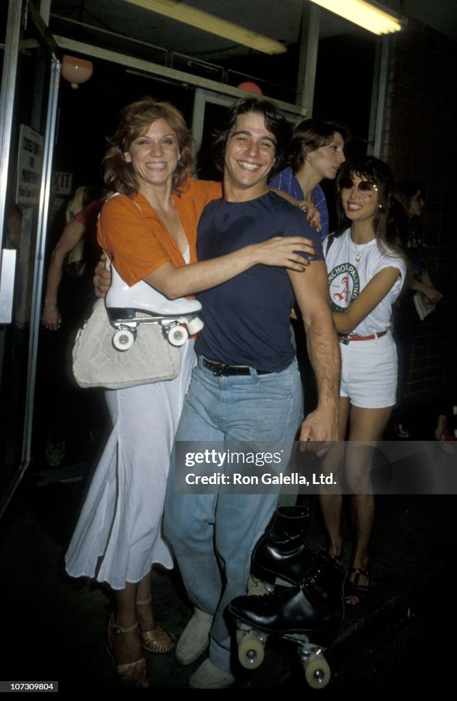 Tony Danza and Marilu Henner at Sherman Way Skating Rink in Reseda, California - September 17, 1979