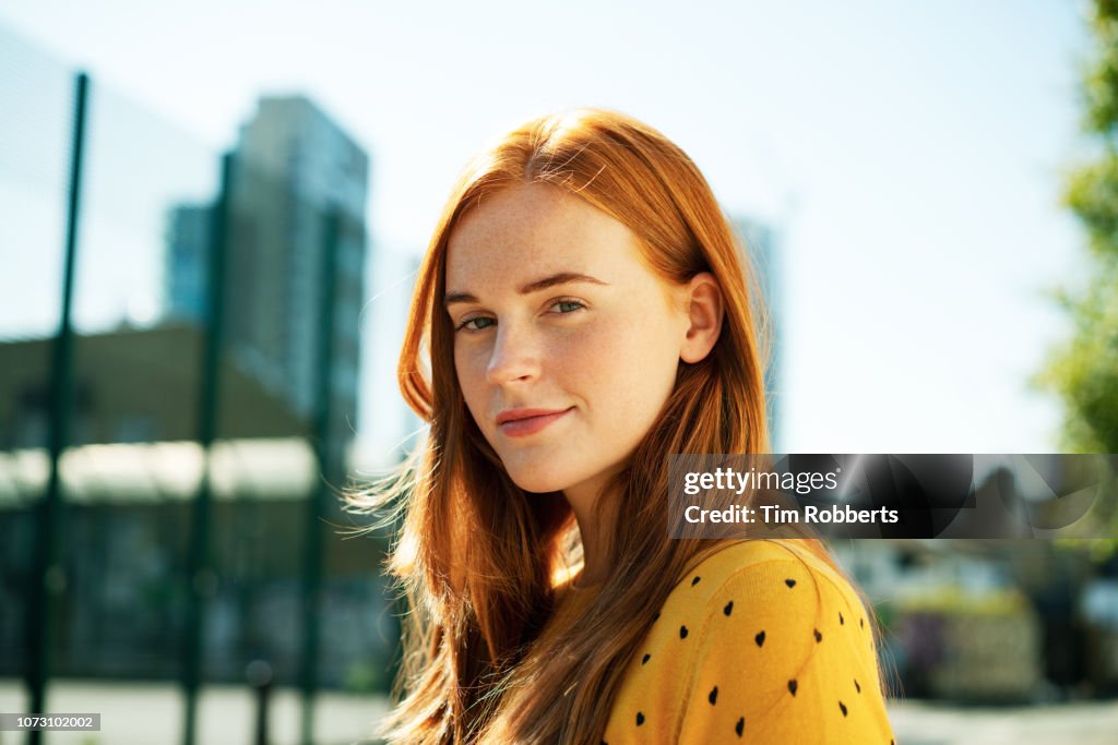 Young woman smiling