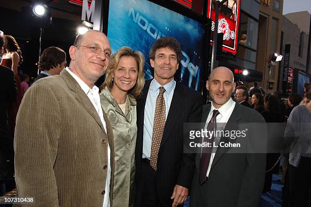 Akiva Goldsman, screenwriter, with Dawn Taubin, Alan Horn and Jeff Robinov of Warner Bros.