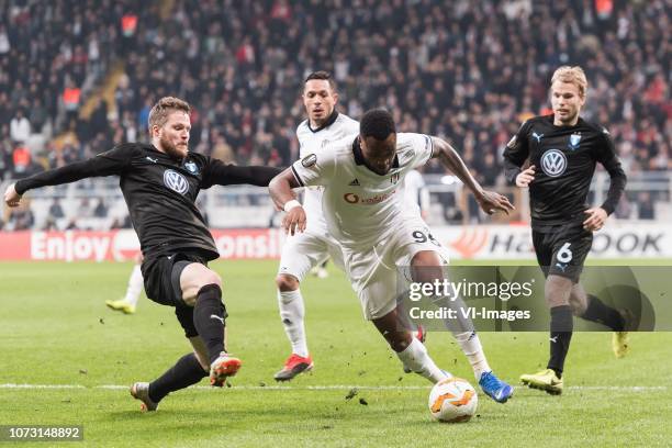 Lasse Nielsen of Malmo FF, Adriano Correia Claro of Besiktas JK , Cyle Christopher Larin of Besiktas JK, Oscar Lewicki of Malmo FF during the UEFA...