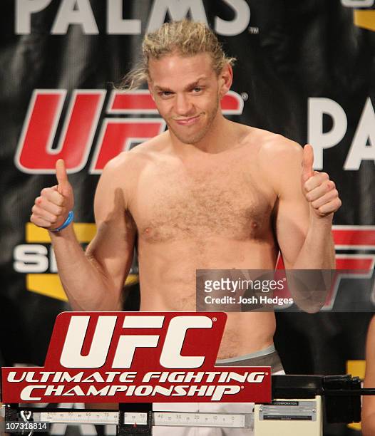 The Ultimate Fighter Finalist Jonathan Brookins weighs in at 154 lbs at The Ultimate Fighter 12 Finale weigh-in at the Palms Casino Resort on...