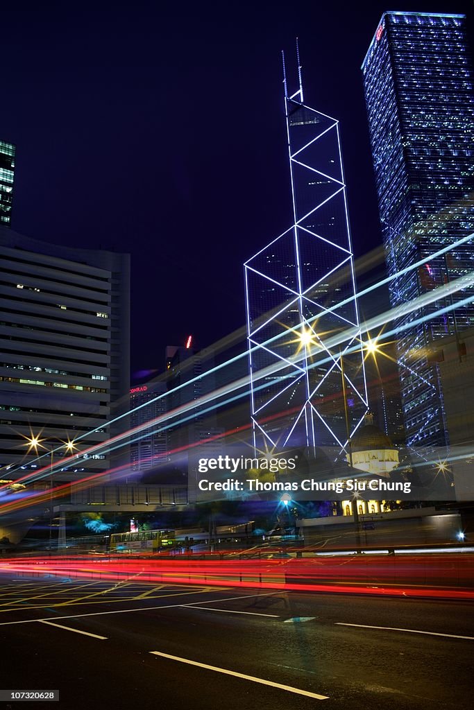 Hong Kong Central at Night