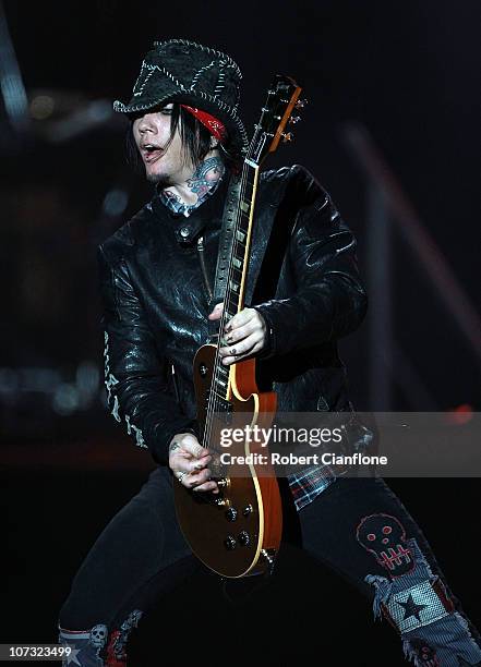 Ashba of Guns N' Roses performs following the V8 Supercar Grand Finale at ANZ Stadium on December 4, 2010 in Sydney, Australia.