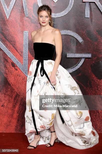 Leila George attends the World Premiere of "Mortal Engines" at Cineworld Leicester Square on November 27, 2018 in London, England.