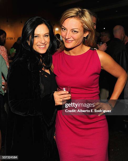 Director Barbara Kopple and director Lucy Walker arrive at the International Documentary Association's 26th annual awards ceremony at the Directors...