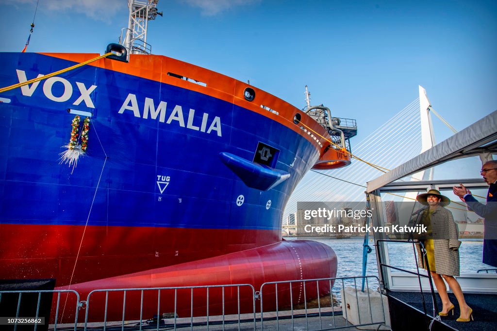 Queen Maxima naming ceremony of VOX Amalia