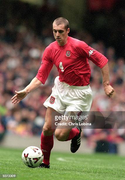Andy Melville of Wales in action during the World Cup 2002 Qualifying match against Norway played at the Millennium Stadium, in Cardiff, Wales. The...
