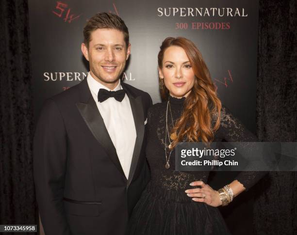 Supernatural" Actors Jensen Ackles and Danneel Ackles attend the red carpet at the "SUPERNATURAL" 300TH Episode Celebration at the Pratt Hall on...