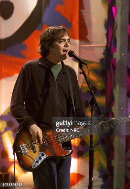 Episode 2553 -- Pictured: Adam Schlesinger of musical guest Fountains of Wayne performs on September 10, 2003 --