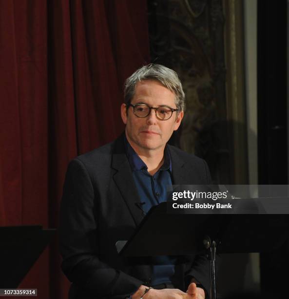 Actor Matthew Broderick performs a reading of Truman Capote's "A Christmas Memory" at St Peter's Episcopal Church on December 14, 2018 in Morristown,...