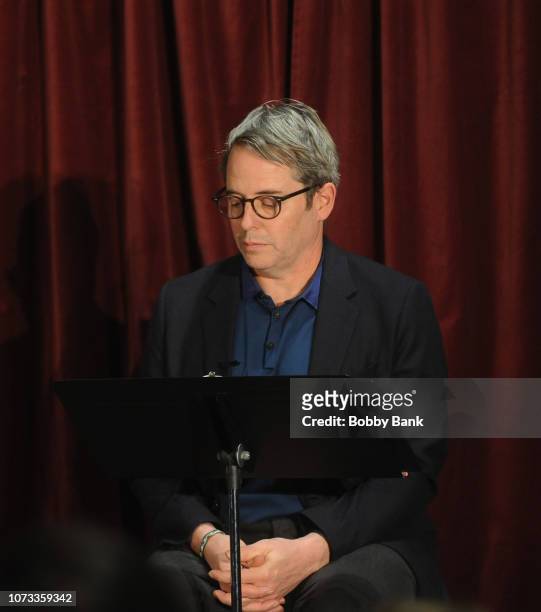Actor Matthew Broderick performs a reading of Truman Capote's "A Christmas Memory" at St Peter's Episcopal Church on December 14, 2018 in Morristown,...