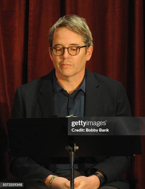 Actor Matthew Broderick performs a reading of Truman Capote's "A Christmas Memory" at St Peter's Episcopal Church on December 14, 2018 in Morristown,...