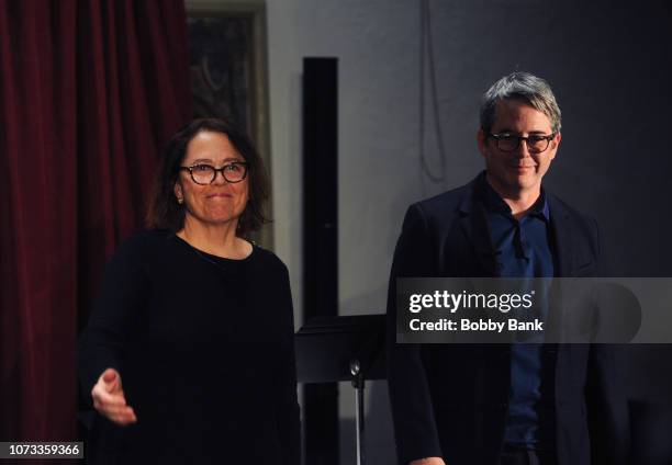 Rev Janet Broderick and her brother actor Matthew Broderick perform a reading of Truman Capote's "A Christmas Memory" at St Peter's Episcopal Church...