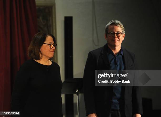 Rev Janet Broderick and her brother actor Matthew Broderick perform a reading of Truman Capote's "A Christmas Memory" at St Peter's Episcopal Church...