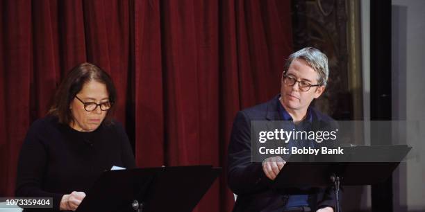 Rev Janet Broderick and her brother actor Matthew Broderick perform a reading of Truman Capote's "A Christmas Memory" at St Peter's Episcopal Church...