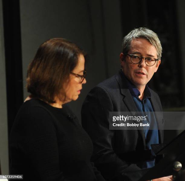 Rev Janet Broderick and her brother actor Matthew Broderick perform a reading of Truman Capote's "A Christmas Memory" at St Peter's Episcopal Church...