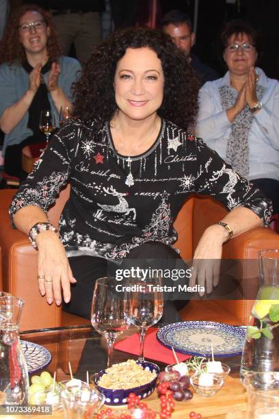 Austrian actress Barbara Wussow during the 'NDR Talk Show' on December 14, 2018 in Hamburg, Germany.