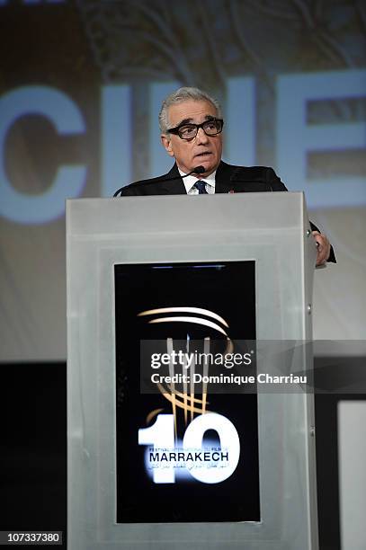 Director Martin Scosese attends the Tribute to the French Cinema during the 10 th Marrakech Film Festival on December 4, 2010 in Marrakech, Morocco.