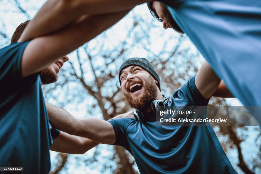 Sport Team Celebrating After Winning a Competition