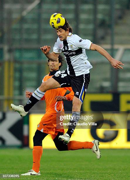 Massimo Paci of Parma FC during the Serie A match between Parma and Udinese at Stadio Ennio Tardini on December 5, 2010 in Parma, Italy.