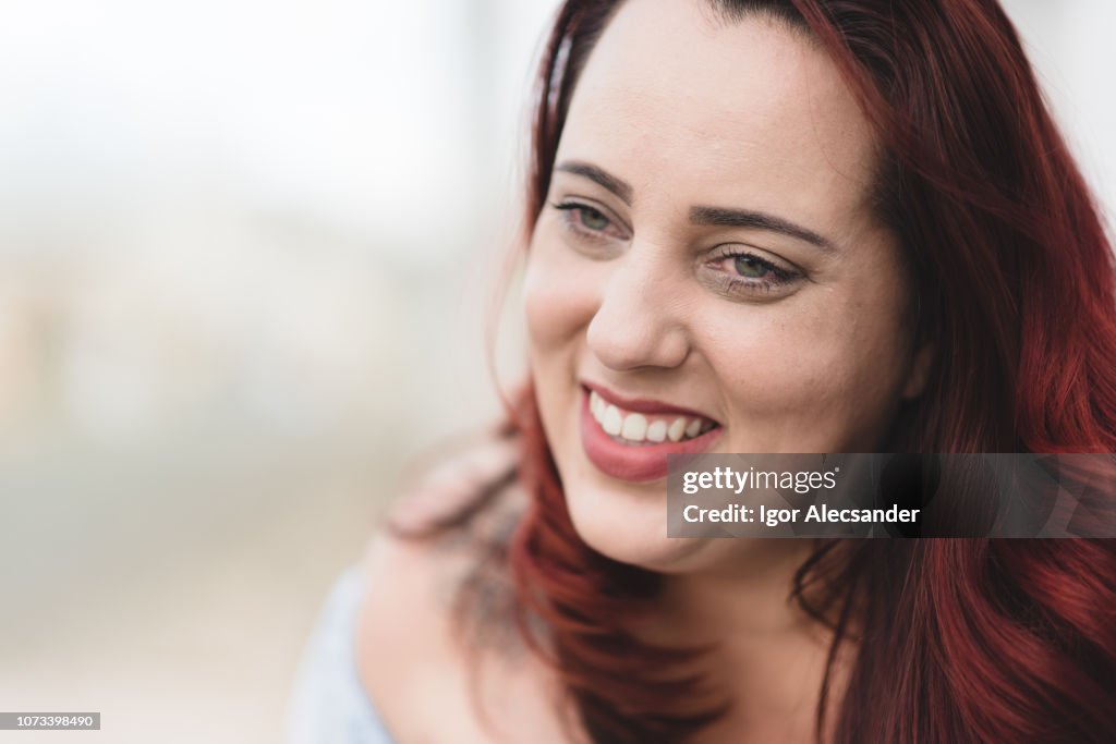 Natural portrait of a woman feeling good