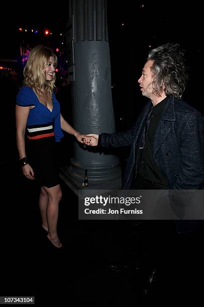 Actress Rosamund Pike and actor Dexter Fletcher attend the Moet British Independent Film Awards at Old Billingsgate Market on December 5, 2010 in...