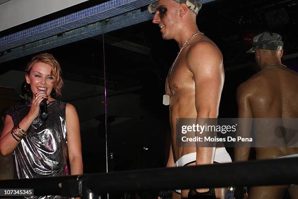 Recording Artist Kylie Minogue performs in Splash Bar on June 4, 2010 in New York City.