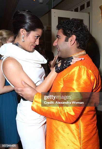 Janina Gavankar and Parvesh Cheena at The 7th Annual AIF Southern California Gala Wheel Power held at The Ritz Carlton Hotel on December 5, 2010 in...