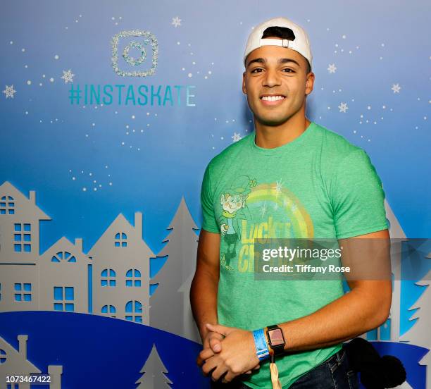 Michael Evans Behling attends Instagram's #Instaskate 2018 at LA Kings Holiday Ice LA Live on November 27, 2018 in Los Angeles, California.