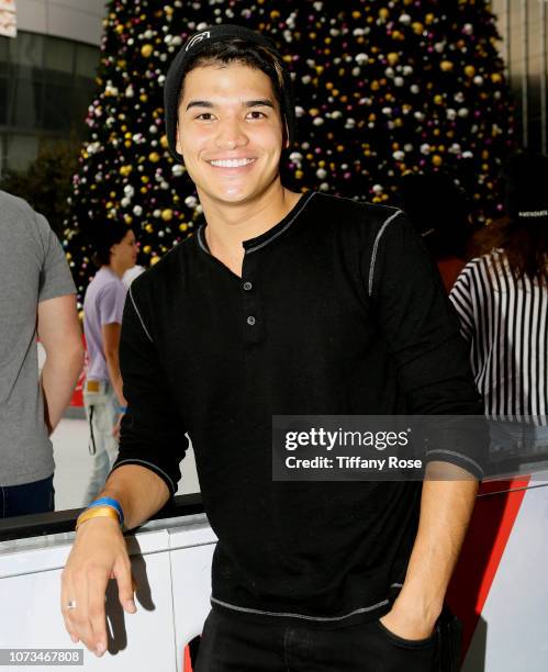 Alex Wassabi attends Instagram's #Instaskate 2018 at LA Kings Holiday Ice LA Live on November 27, 2018 in Los Angeles, California.