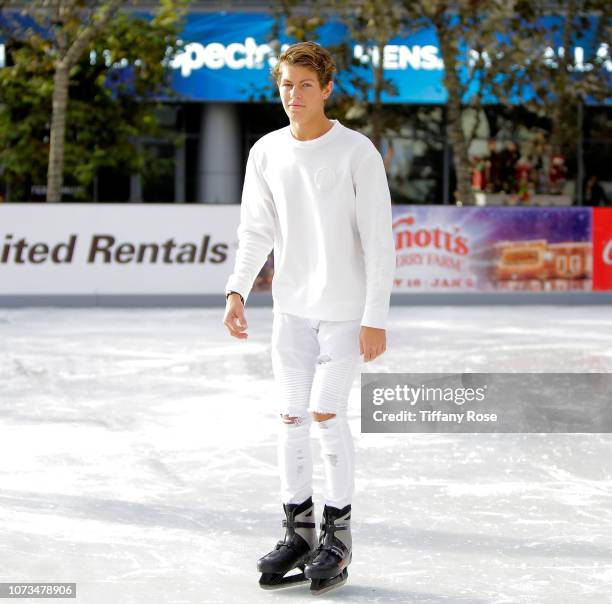 Ben Azelart attends Instagram's #Instaskate 2018 at LA Kings Holiday Ice LA Live on November 27, 2018 in Los Angeles, California.