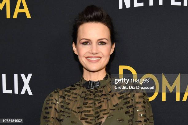 Carla Gugino attends the "Roma" New York screening at DGA Theater on November 27, 2018 in New York City.