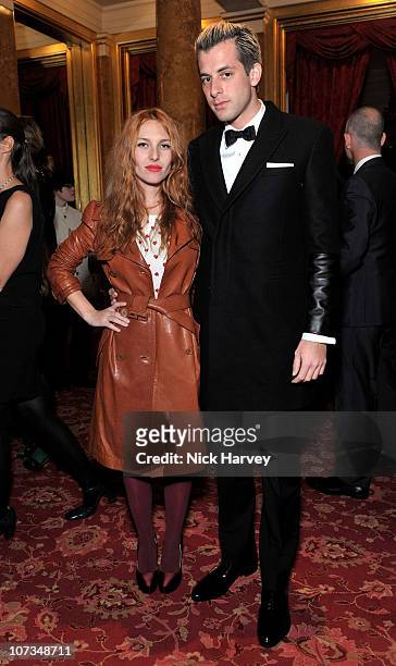 Josephine Delabaum and Mark Ronson attend a Miu Miu store launch dinner at Lancaster House on December 3, 2010 in London, England.