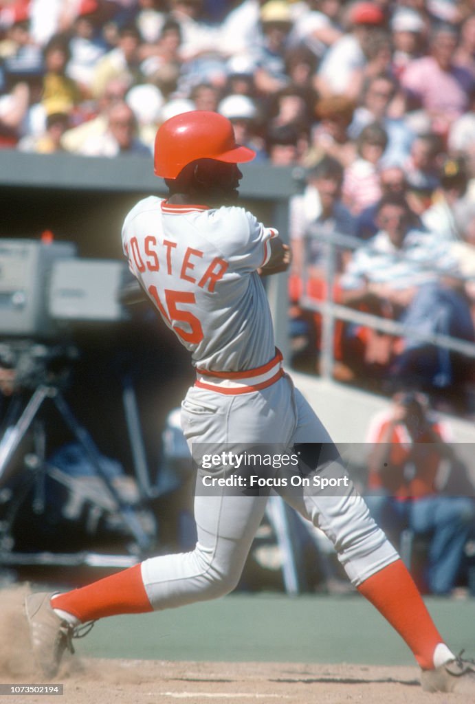George Foster Reds George Foster of the Cincinnati Reds bats against the Pittsburgh ...