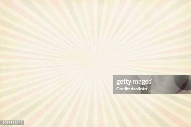 multi coloured(pale red, pale green and beige) pale yellowish sunburst - vector background - illustration - light beam sky stock illustrations