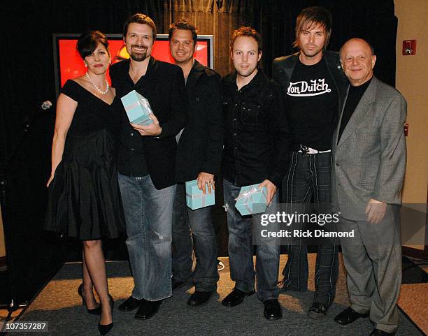 Michele Caplinger, Third Day and Joel Katz during Georgia GRAMMY Nominees Honored by the Recording Academy and Tiffany & Co. At Tiffany & Co. In...