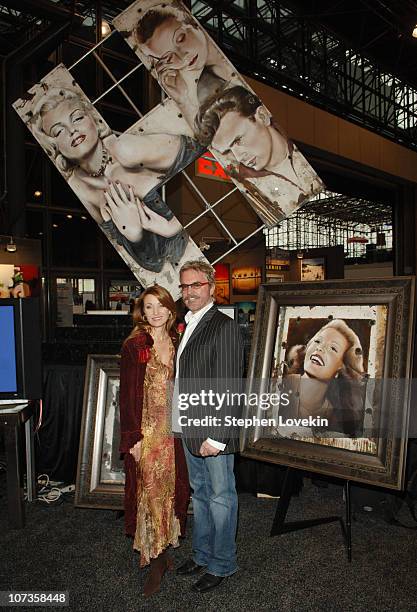 Jane Seymour and artist Bill Mack during Actress Jane Seymour Attends the Unveiling of The Original Hollywood Sign Collection at Artexpo New York...