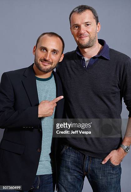 Director of Amir Bar-Lev and producer John Battsek of "My Kid Can Paint That" at the 2007 Diesel Portrait Studio Presented by Wireimage and Inside...