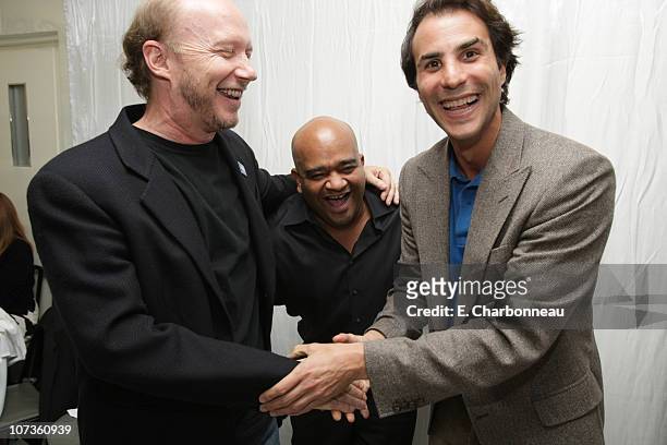 Writer Paul Haggis, Nokia's Kamar Shah and NBC Universal's Ben Silverman at the Nokia Influencer Dinner on November 14, 2007 at Mr. Chow in Beverly...