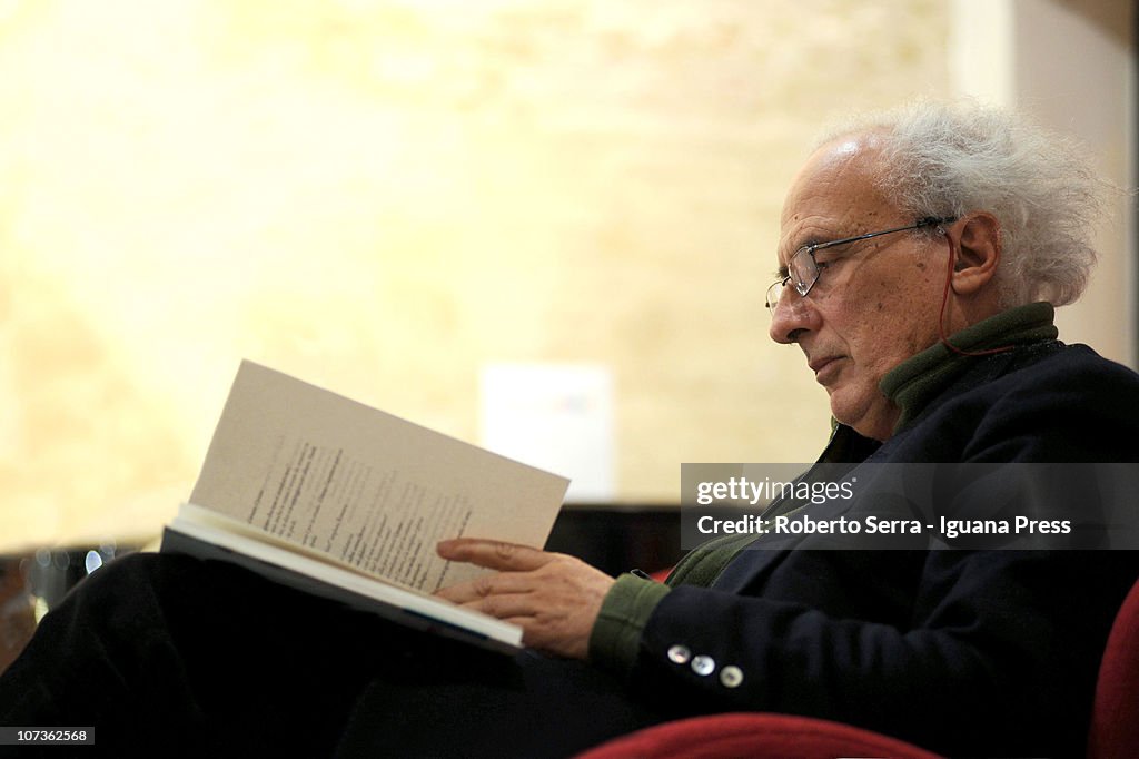 Italian author Stefano Benni with co-author Alessandro Baricco News  Photo - Getty Images