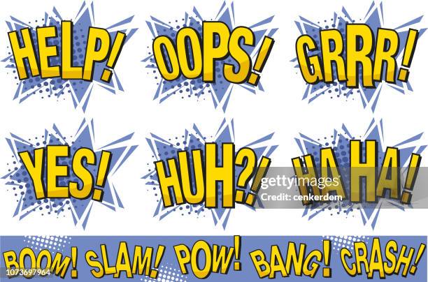 cartoon effect set - sound effects stock illustrations
