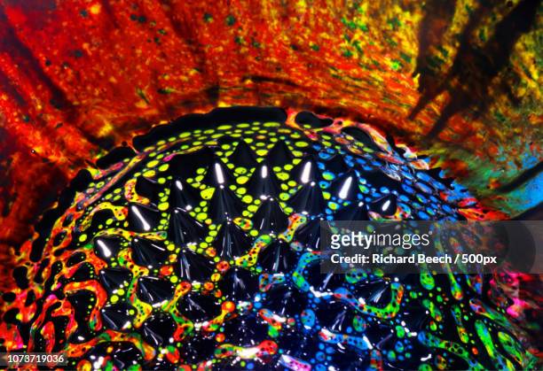 ferrofluid rainbow - ferrofluid stock pictures, royalty-free photos & images