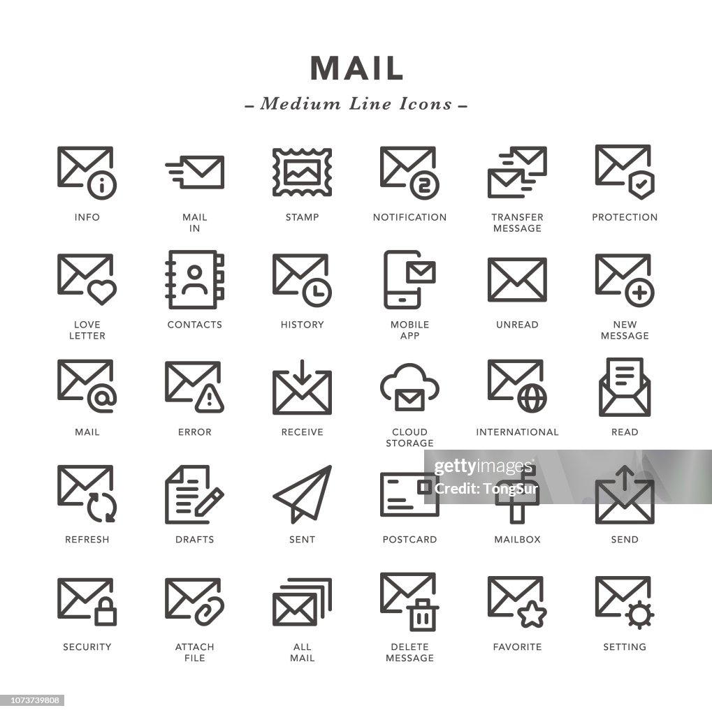 Mail - Medium Line Icons