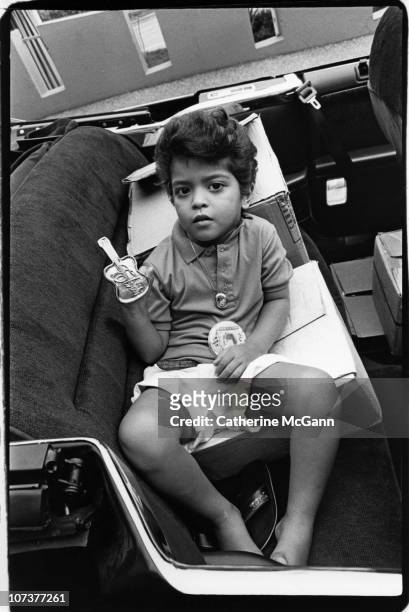 American singer-songwriter and music producer Bruno Mars ; shown here as a four year old Elvis impersonator in August 1990 in Memphis, TN.
