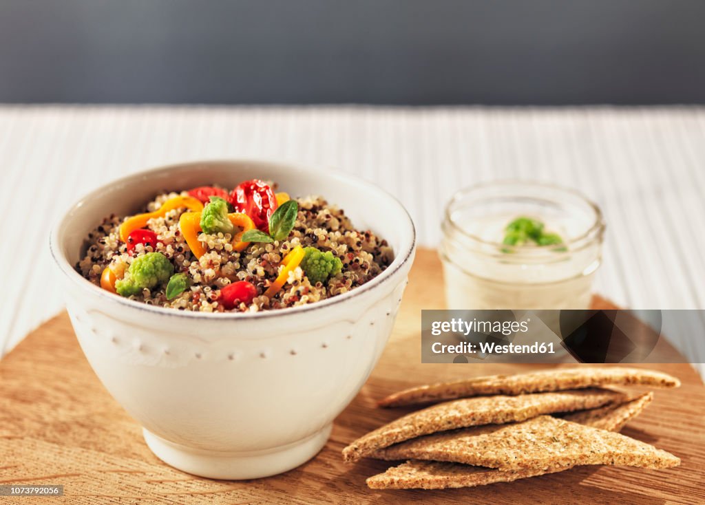 Quinoa salad with various vegetables