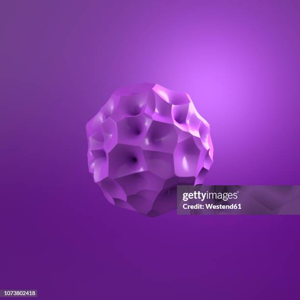 3d rendering, purple molecule against purple background - chemie stock-grafiken, -clipart, -cartoons und -symbole